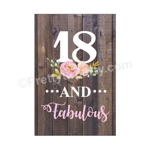 18th Birthday Poster 03 THEME PARTIES Pretty UR Party