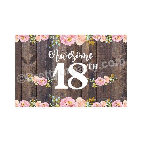 18th Birthday Theme Table Mats THEME PARTIES Pretty UR Party