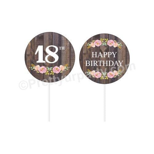 18th Birthday Theme Cupcake / Food Toppers THEME PARTIES Pretty UR Party Default Title