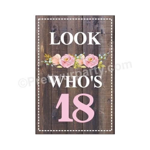 18th Birthday Poster 02 THEME PARTIES Pretty UR Party