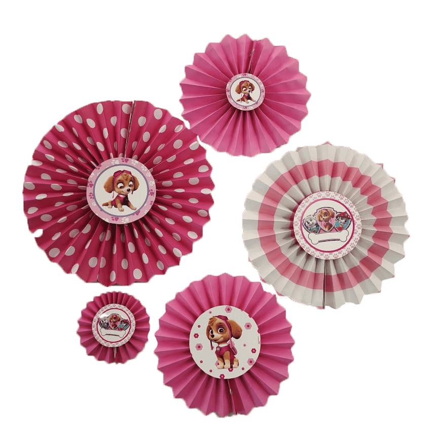 Spa Paper Fans - Set of 5 DECORATIONS Pretty UR Party