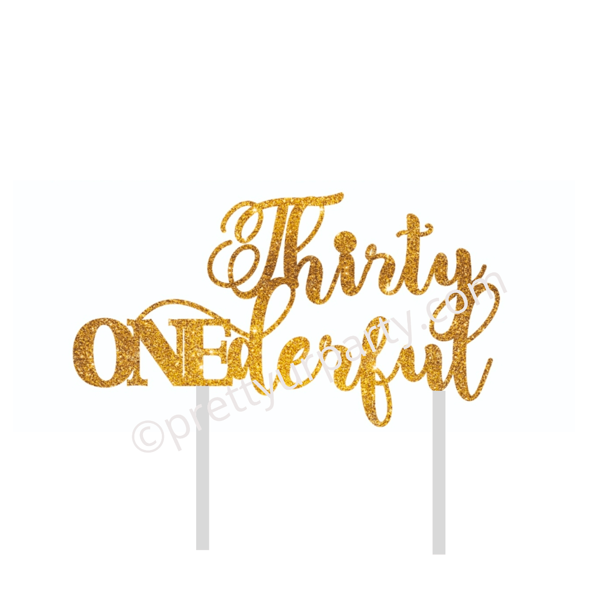 Personalized Age Cake Topper HANDCRAFTED Pretty UR Party Card Stock Glitter Paper