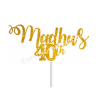 Personalized Name and Age Cake Topper HANDCRAFTED Pretty UR Party Card Stock Glitter Paper