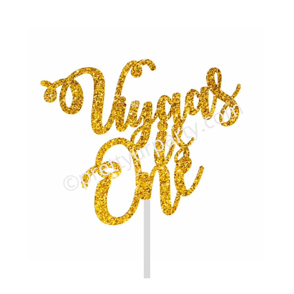 Personalised Name and Age Cake Topper Design 2 HANDCRAFTED Pretty UR Party Card Stock Glitter Paper