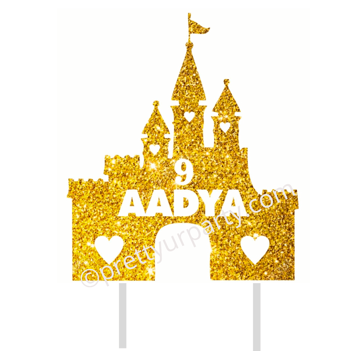 Princess Castle Cake Topper HANDCRAFTED Pretty UR Party