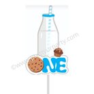 Milk and Cookies Cake Topper HANDCRAFTED Pretty UR Party