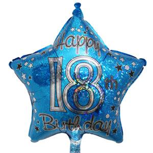 18th Birthday Star Shaped Foil Balloon ALL PARTY SUPPLIES Pretty UR Party