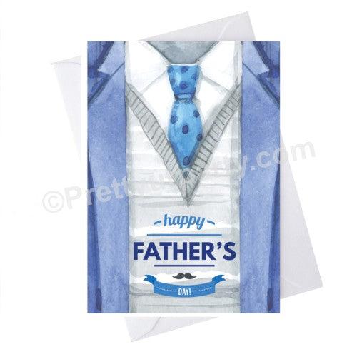 Father's Day Happy Fathers Day Tie Card - Blue ALL PARTY SUPPLIES Pretty UR Party