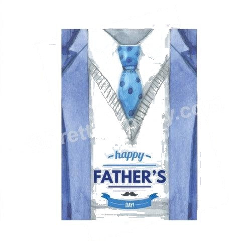 Father's Day Happy Fathers Day Tie Card - Blue