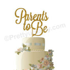 Parent To Be Cake Topper BABY SHOWER Pretty UR Party Card Stock Glitter Paper