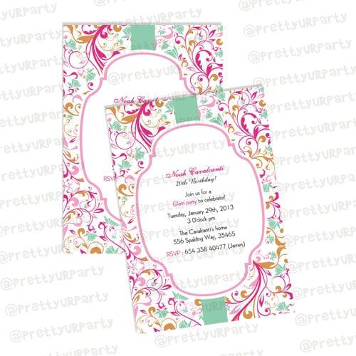 Vintage Glam Invitations THEME PARTIES Pretty UR Party Default Title