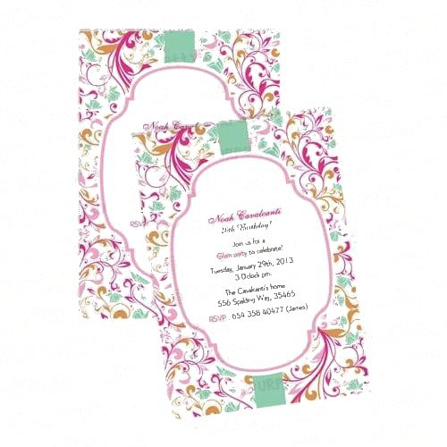 Vintage Glam Invitations