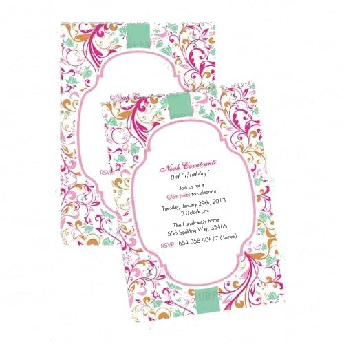 Vintage Glam Invitations