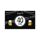 Cheers to 40th Birthday Theme Backdrop PERSONALISED Pretty UR Party Default Title