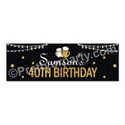 Personalized Cheers to 40th Birthday Theme Banner 30in ALL PARTY SUPPLIES Pretty UR Party Default Title