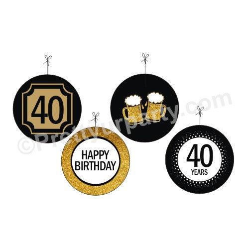 Cheers to 40th Birthday Theme Danglers THEME PARTIES Pretty UR Party Default Title