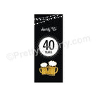 Cheers to 40th Birthday Theme Door Banner THEME PARTIES Pretty UR Party