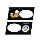 Cheers to 40th Birthday Theme Food Labels / Buffet Table Cards THEME PARTIES Pretty UR Party Default Title