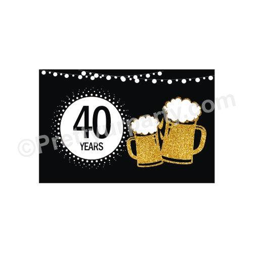 Cheers to 40th Birthday Theme Table Mats THEME PARTIES Pretty UR Party Default Title