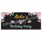 Personalized 40th Birthday Theme Banner 30in ALL PARTY SUPPLIES Pretty UR Party Default Title