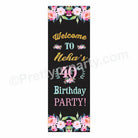 40th Birthday Theme Door Banner THEME PARTIES Pretty UR Party