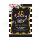 40th Birthday Theme E-Invitations ALL PARTY SUPPLIES Pretty UR Party