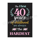 40th Birthday Poster 03 THEME PARTIES Pretty UR Party