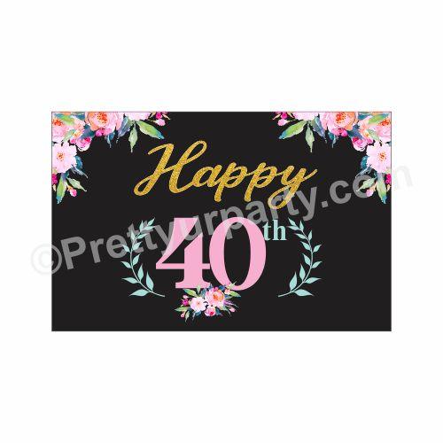 40th Birthday Theme Table Mats THEME PARTIES Pretty UR Party Default Title
