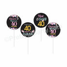 40th Birthday Theme Cupcake / Food Toppers THEME PARTIES Pretty UR Party Default Title