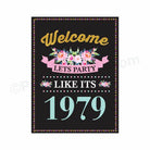 40th Birthday Theme Welcome Sign THEME PARTIES Pretty UR Party