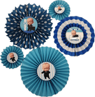 Boss Baby Paper Fans - Set of 5 DECORATIONS Pretty UR Party