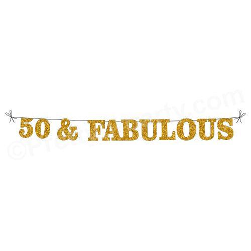50 and Fabulous Bunting ALL PARTY SUPPLIES Pretty UR Party