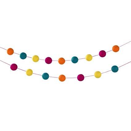 Multicolour Pom Pom Garland DECORATIONS Pretty UR Party