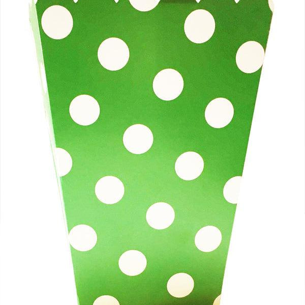 Green Big Polka Dot Popcorn Box - Pack of 6 ACCESSORIES Pretty UR Party