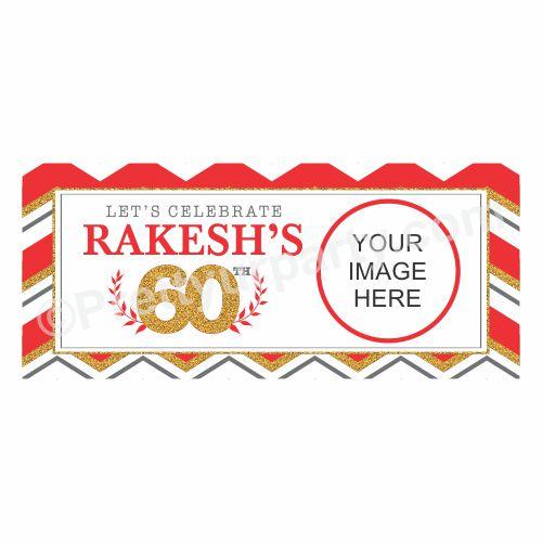 Personalized 60th Birthday Theme Banner 30in ALL PARTY SUPPLIES Pretty UR Party