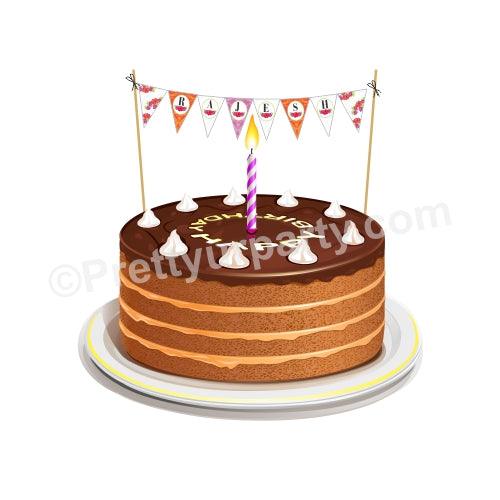 70th Birthday Cake Bunting DECORATIONS Pretty UR Party