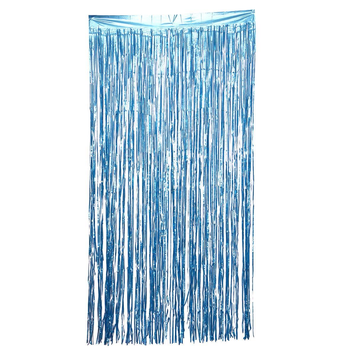 Blue Foil Curtains DECORATIONS Pretty UR Party