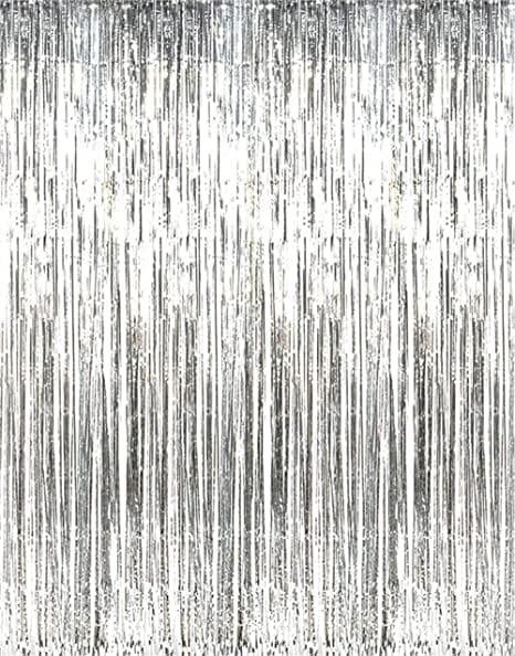 Silver Foil Curtains DECORATIONS Pretty UR Party