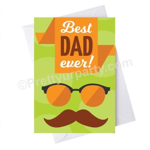 Father's Day Best Dad Ever Card ALL PARTY SUPPLIES Pretty UR Party