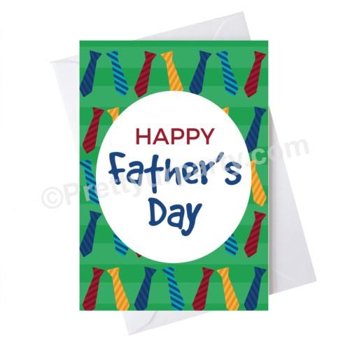 Father's Day Happy Fathers Day with Ties Card ALL PARTY SUPPLIES Pretty UR Party