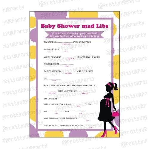 Ready To Pop Advice List BABY SHOWER Pretty UR Party