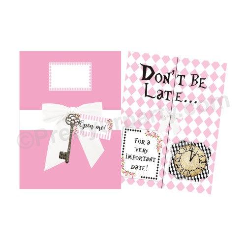 Alice in Wonderland Handcrafted Invitations HANDCRAFTED Pretty UR Party
