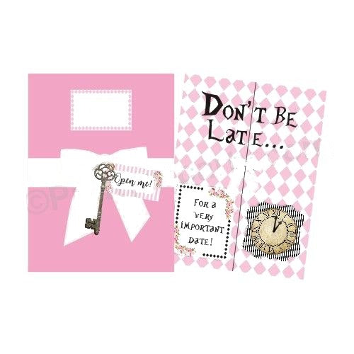 Alice in Wonderland Handcrafted Invitations
