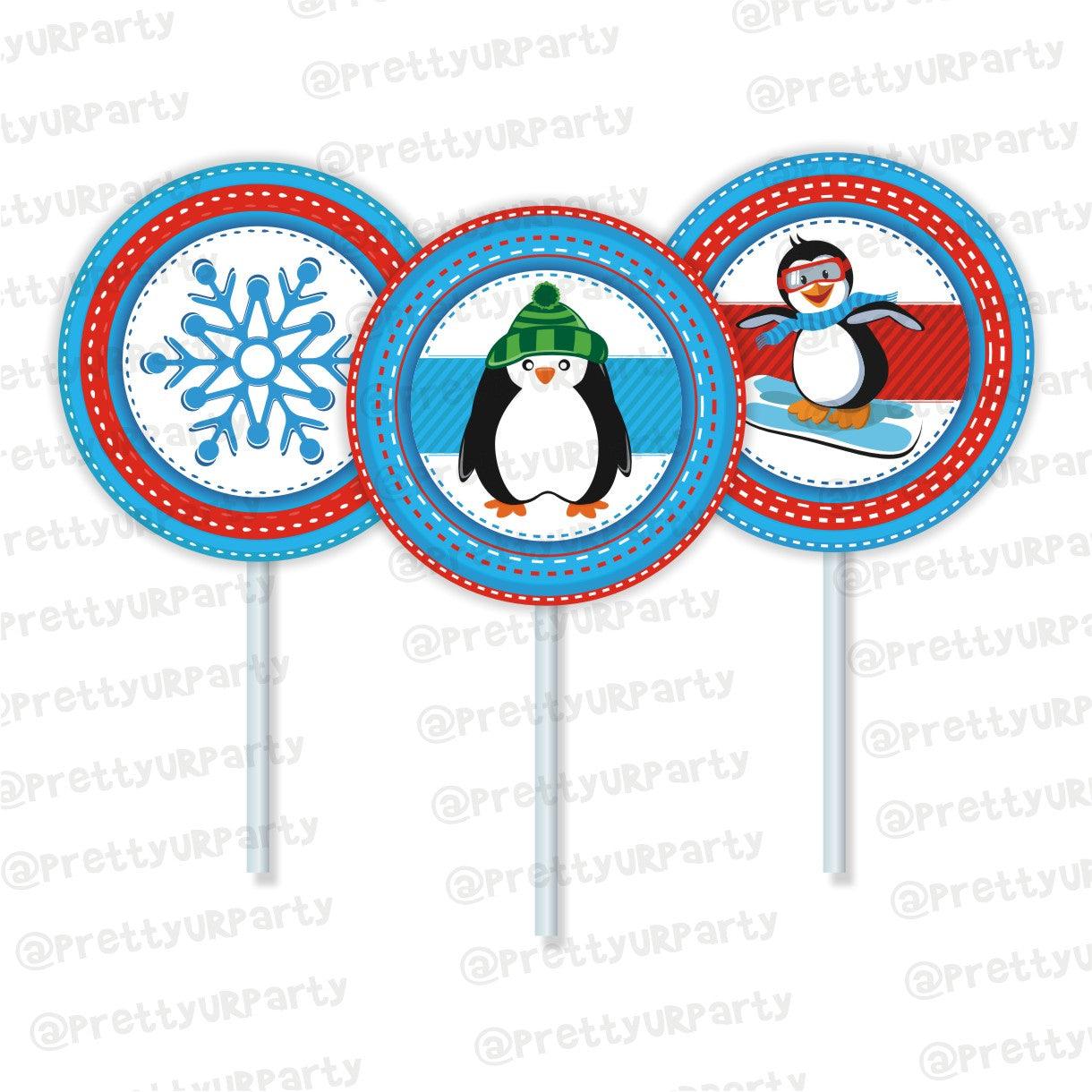 Penguins Cupcake / Food Toppers THEME PARTIES Pretty UR Party Default Title