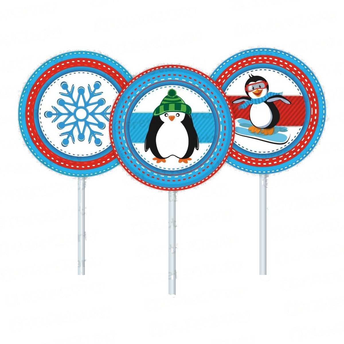 Penguins Cupcake / Food Toppers