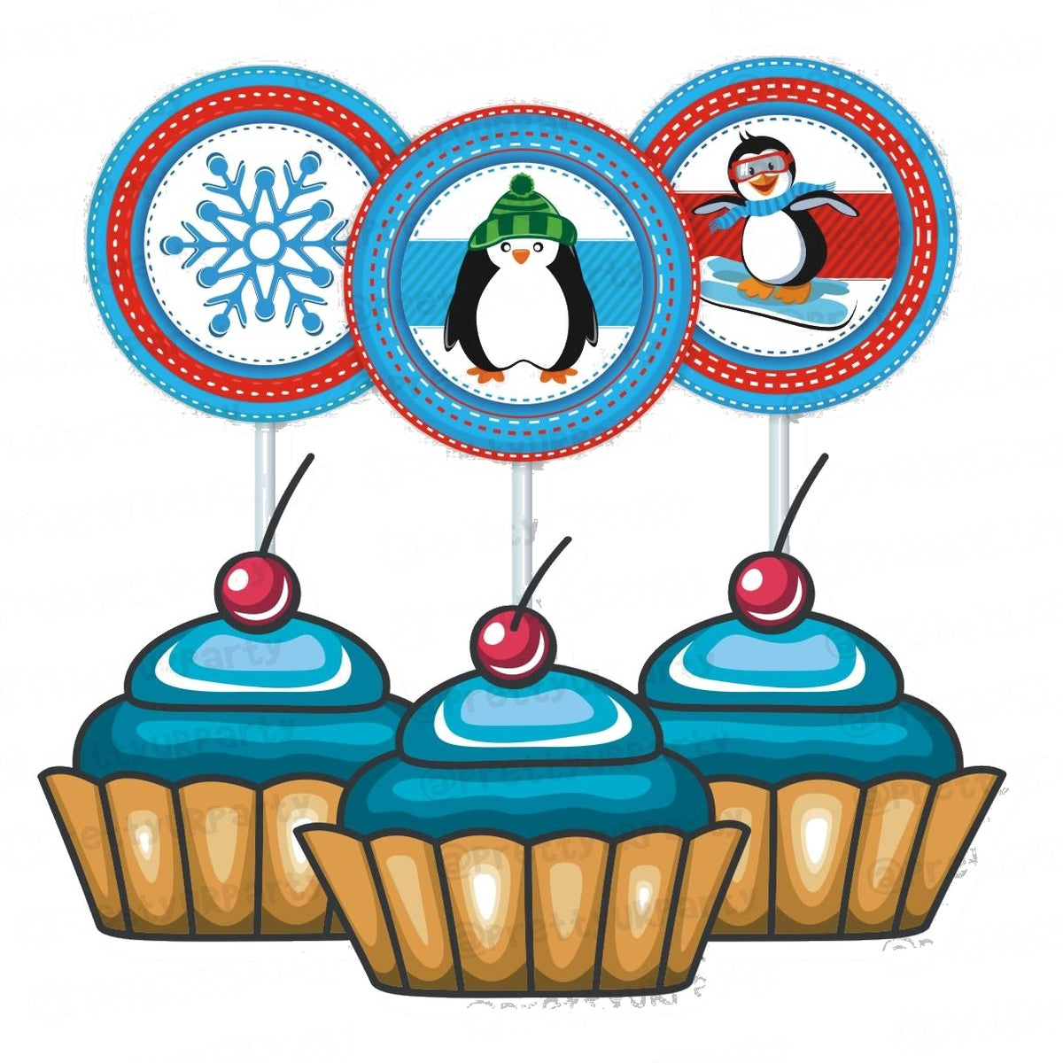 Penguins Cupcake / Food Toppers — image 2
