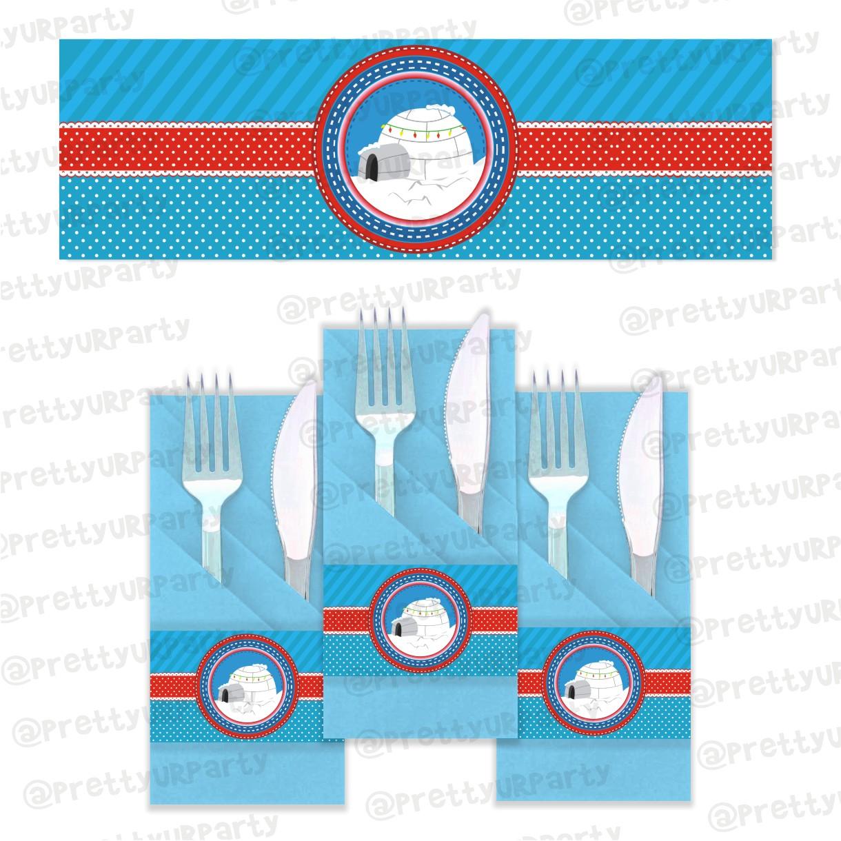 Penguins Napkin Rings THEME PARTIES Pretty UR Party Default Title