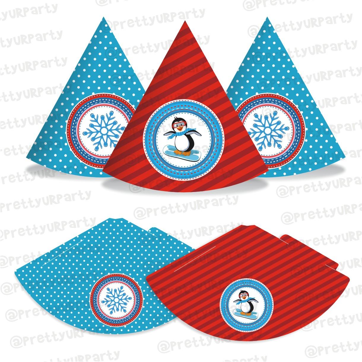 Penguins Theme Hats - Pack of 10 THEME PARTIES Pretty UR Party Default Title