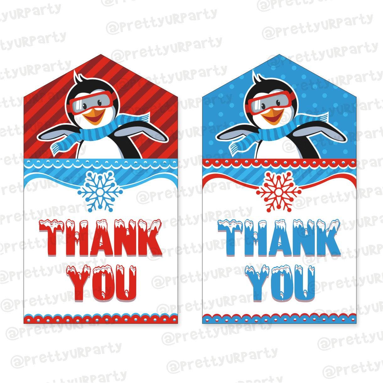 Penguins Theme Thank you Tags THEME PARTIES Pretty UR Party Default Title