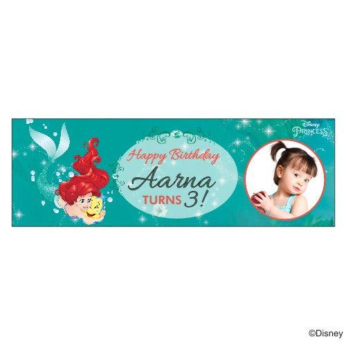 Personalized Ariel the Mermaid Birthday Banner 30in ALL PARTY SUPPLIES Pretty UR Party